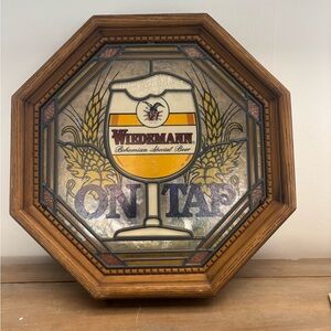 Vintage Wiedemann Bohemian Special Beer 
Bar Sign Octagon Stained Glass